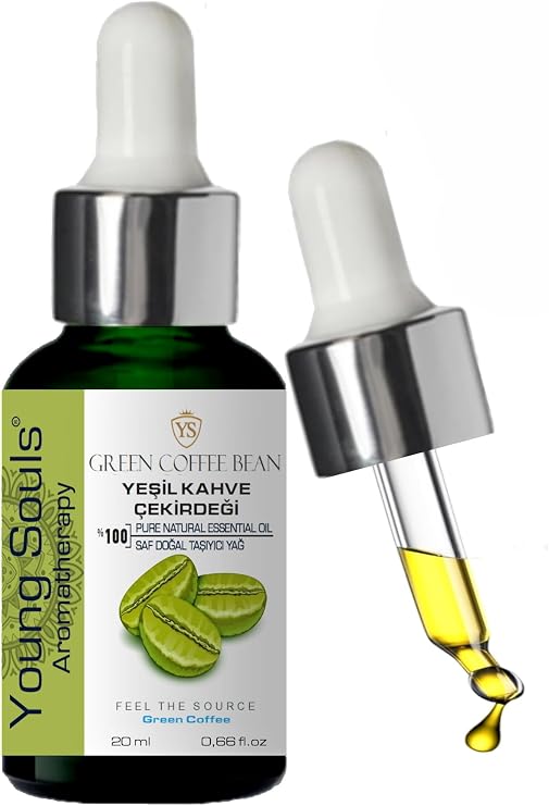 Young Souls Aromatherapy Green Coffee Carrier Oil Yeşil Kahve Çekirdeği Bitkisel Taşıyıcı Yağ 20 ml