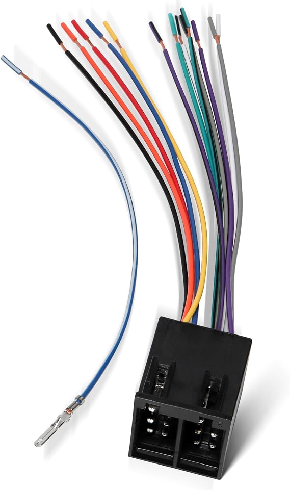 RED WOLF Car ISO 16 Pin Radio Wiring Harness Connector for International Semi Freightliner Colombia Peterbilt Mack Kenworth Truck 16 Pins Adapter Install Aftermarket Stereo CD Player Pioneer Kenwood