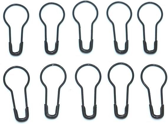 1000Pcs Metal Black Safety PinsGourd PinBulb Pin for Clothing Crafting and DIY,Black