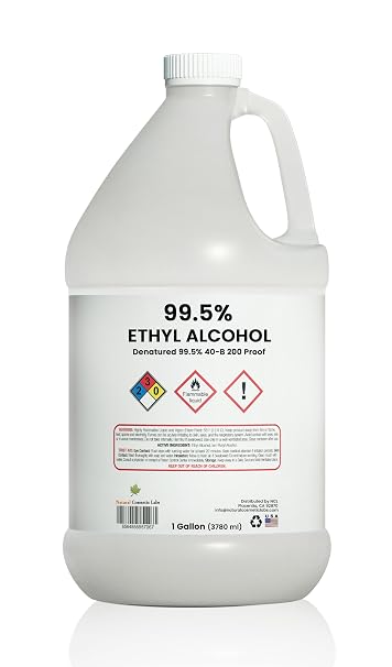 Ethyl Alcohol 99.5% Denatured Alcohol 40-B 200 Proof by NCL,USA | 1 Gallon