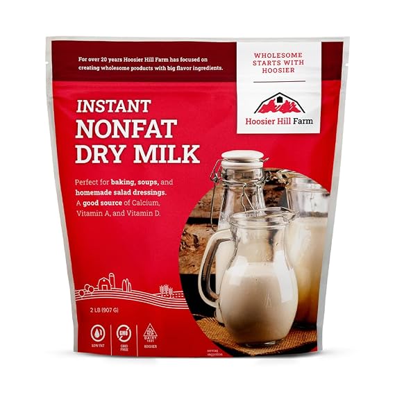 Hoosier Hill Farm Instant Nonfat Dry Milk Powder, 2LB (Pack of 1)