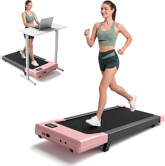 DeerRun Incline Walking Pad, Under Desk Treadmills for Home & Office