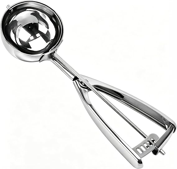 Saebye 4 oz Scoop, #8 Cookie Scoop, Large Ice Cream Scoop with Trigger, Portion Scoop, Muffin Scoop, Cupcake Scoop, for Ice Cream, Muffin, Cupcake Batter, Mashed Potato, Cookie Dough