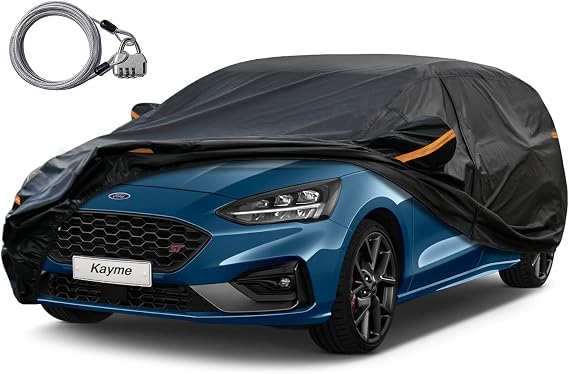 Kayme Car Cover Waterproof All Weather Fit Hatchback (Up to 177 Inch) H7