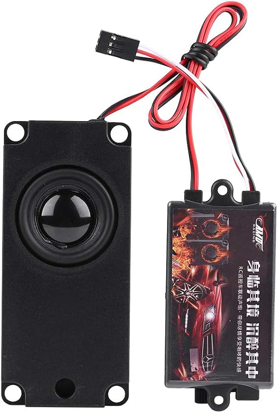 RC Car Engine Sound Simulator, Realistic Engine Noise Module for Remote Control Car Sound System with 1 Speaker (One Speaker)