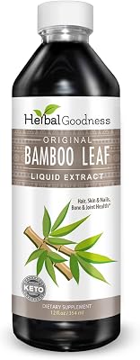 Herbal Papaya Bamboo Silica Supplements Organic Extract 12oz - Liquid Silica with Organic Hair, Skin and Nails Vitamins As Well As Bone and Joint Support