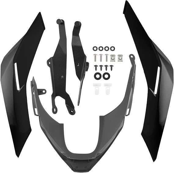 Winglet Spoiler For Triumph For Street For Triple 765 R RS Belly Pan Engine Spoiler Lower Fairing Cover Cowling Panel Motorcycle 2023-2025 Side Winglet(Black)