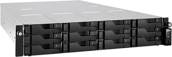 Asustor Lockerstor 12RD AS6512RD - 12 Bay NAS, Quad-Core 2.1GHz CPU, 2.5GbE Port, 8GB RAM DDR4, 2U Rackmount Server with redundant Power Supply (Diskless)