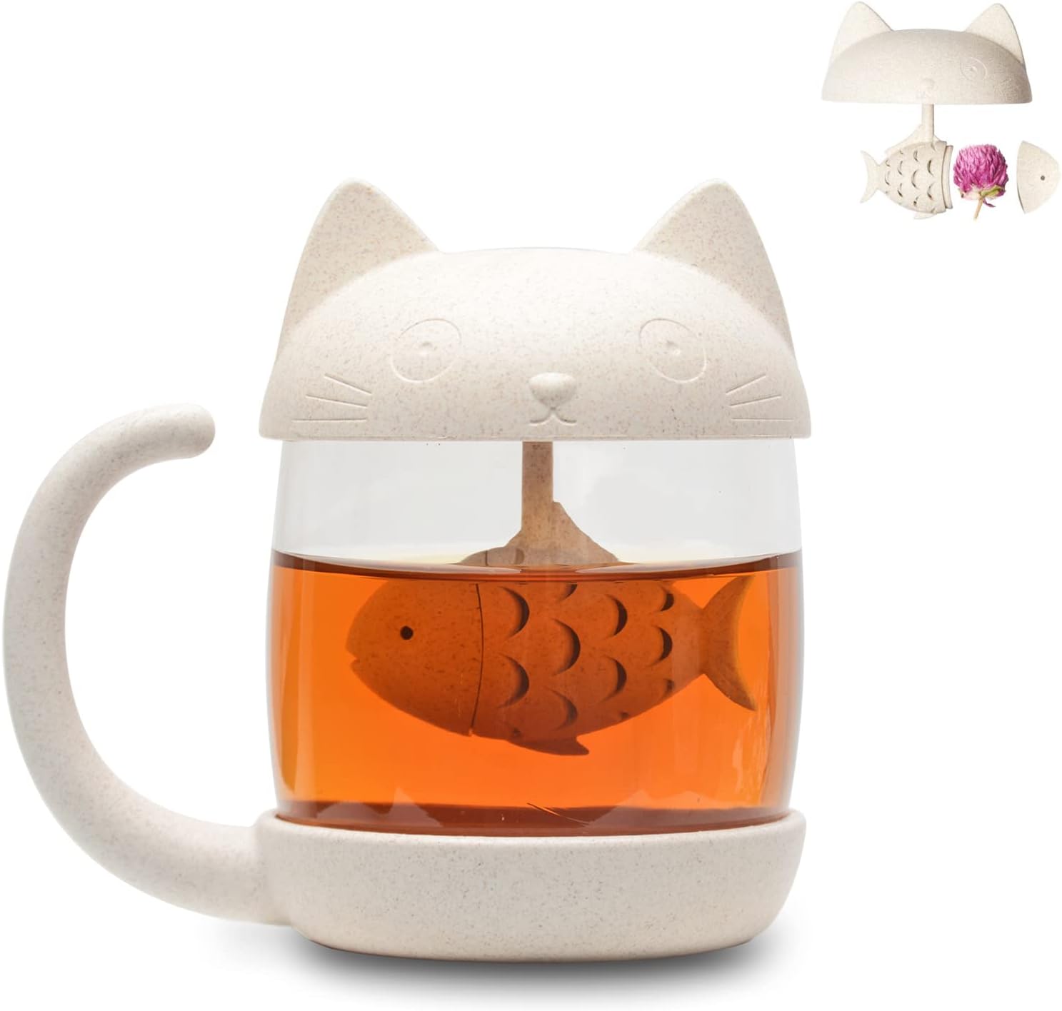 Cat Glass Cup Tea Mug