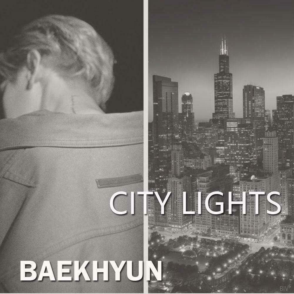 EXO Baekhyun City Lights 1st Mini Day Ver CD1p PosterOn80p PhotoBook16p Lyric Booklet1p PhotoCardMessage PhotoCard SETTracking Kpop Sealed