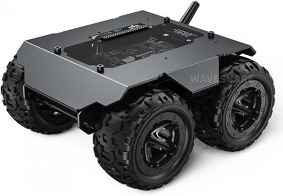 TUOPUONE Wave Rover Flexible and Expandable 4WD Mobile Robot Chassis Support Full Metal Body Multiple Hosts with Onboard ESP32 Module