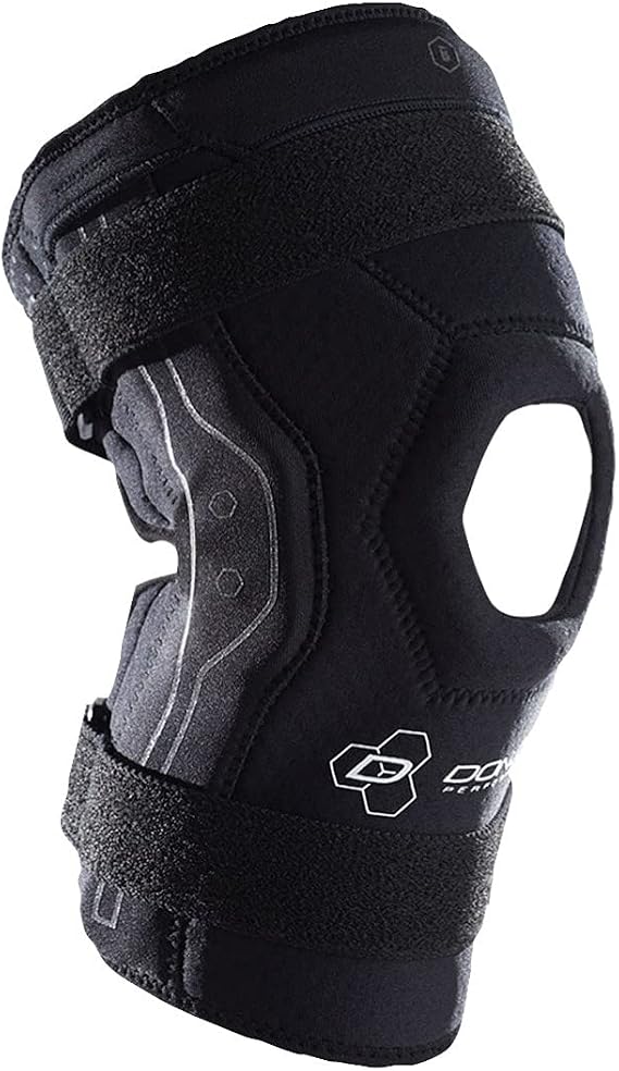 DonJoy Performance Bionic Knee Brace – Hinged, Adjustable Patella Support, Lateral / Medial Ligament (ACL, MCL, LCL), Meniscus, Knee Sprains for Soccer, Basketball, Skiing, Hockey, Running, Water