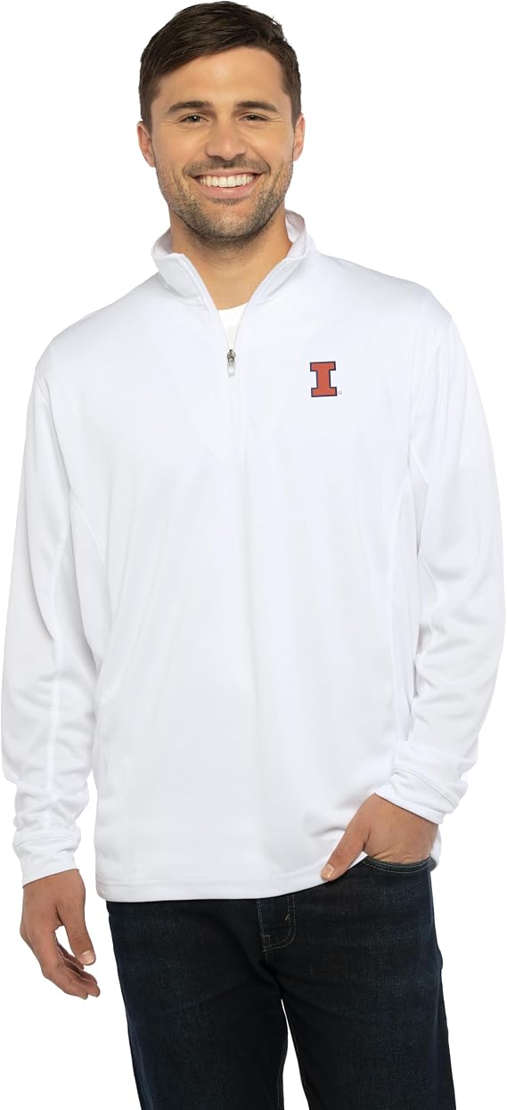 Vantage Apparel Men's Standard Collegiate Micro Mesh Performance Black 1/4 Zip Pullover