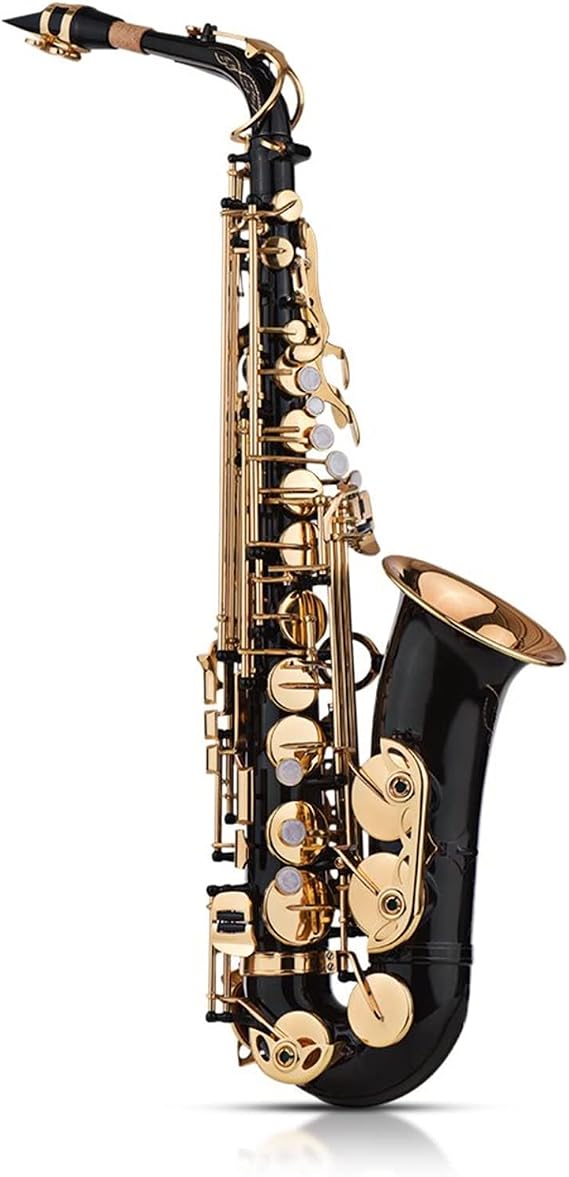 EB Alto Saxophone Brass Lacquered Gold 82Z Key Type Woodwind Instrument with Padded Case Gloves Cloth Brush Reeds Professional Saxophone