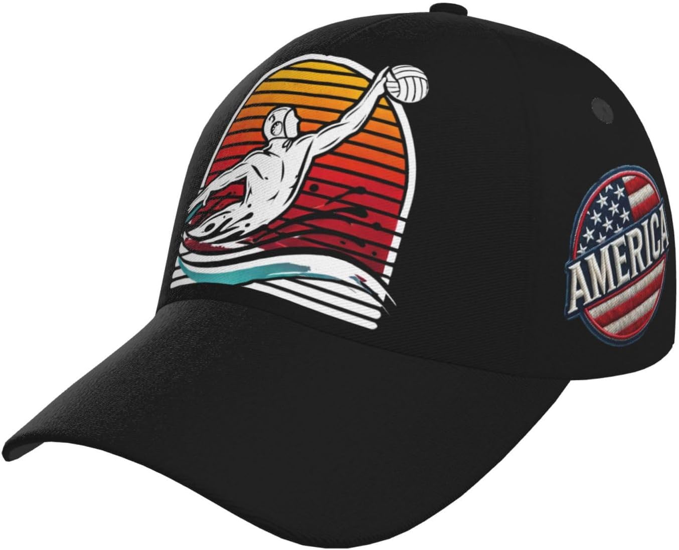 Golf Baseball Cap Trucker Vintage Water Polo Hat for Outdoor Sports