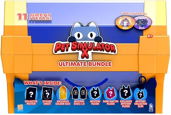 Pet Simulator X - Blue Treasure Chest Ultimate Bundle (12" Case w/ 11 Items, Series 1) [Online Exclusive] [Includes DLC]