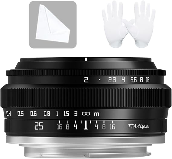 TTArtisan 25mm F2 Large Aperture Manual Fixed Wide-Angle APS-C Lens for Sony E Mount Cameras