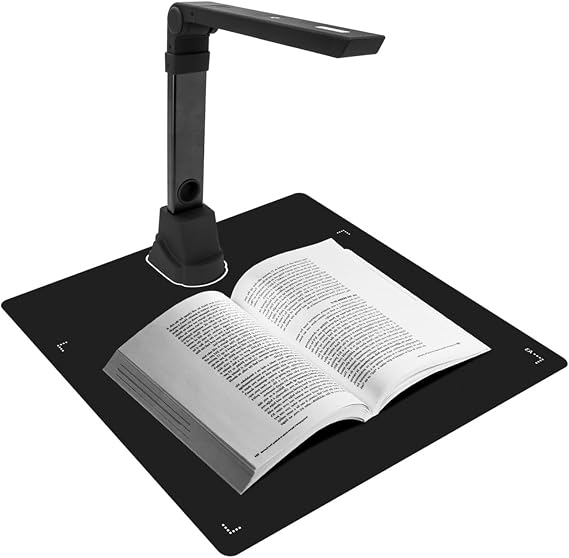 Book Document Camera, 13MP Book Scanner, USB Document Camera, Multi-Language OCR Recognition by AI Technology,Capture Size A3,Only Windows