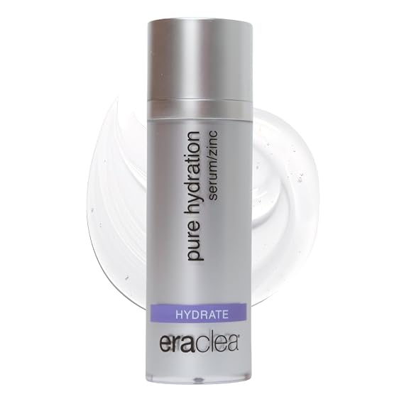 eraclea Pure Hydration Face Serum with Hyaluronic Acid and Zinc (1 fl oz) | Calms Irritation & Redness, Lightweight & Moisturizing, Anti-Aging, Hydrating & Non-Greasy, For All Skin Types