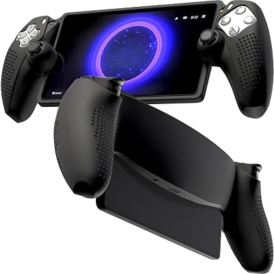 for PS5 Portal Silicone Protective Cover, Soft PS5 Skin Case for PlayStation Portal 2023 Remote Player, Silicone Case Anti-Slip Accessories Skin - Black