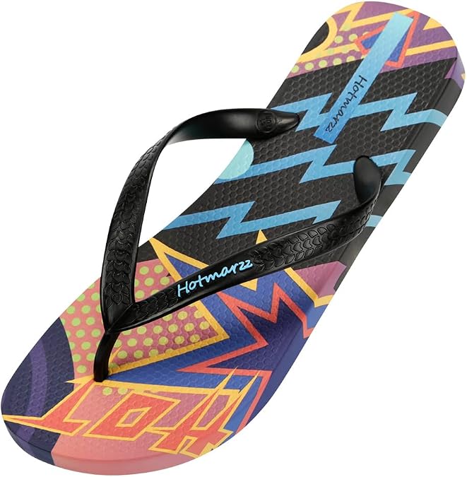 Hotmarzz Men's Flip Flops Patterns and Prints Summer Sandals Beach Slippers