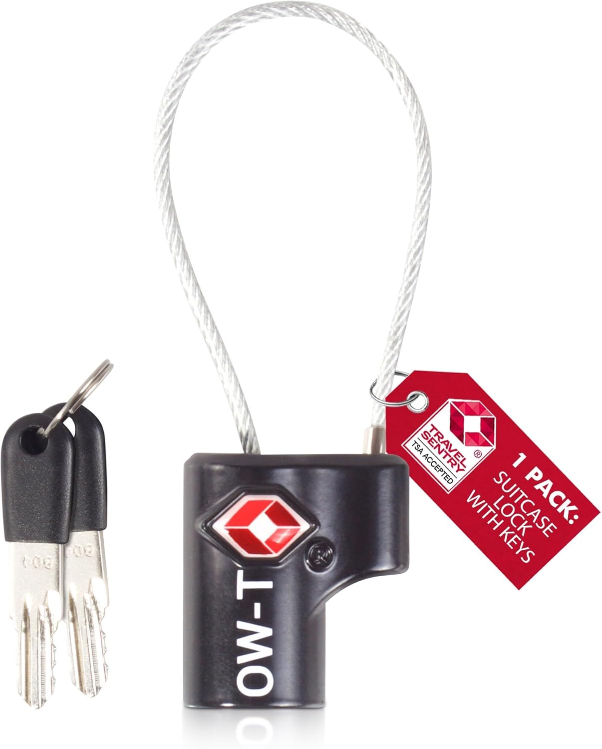 OW-Travel Luggage Locks TSA Approved (2 Pack Black) 4 Digit Suitcase Padlocks. TSA Locks Approved Security Backpack Padlock Suitcase Case Locks Combination Lock Luggage Bag Gym Locker Padlocks
