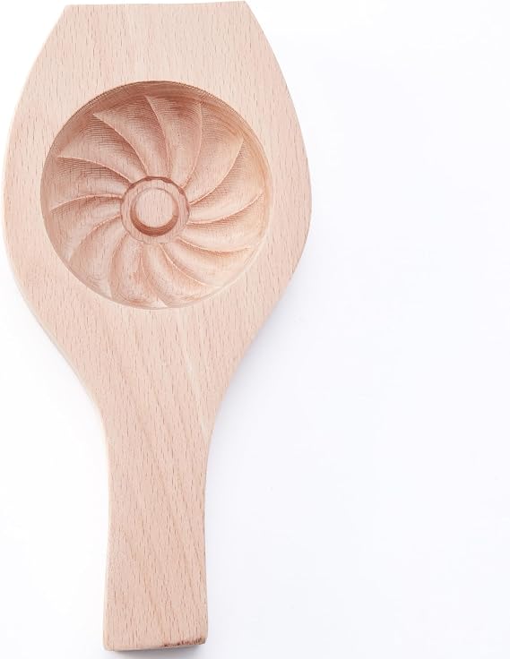 Khuon Banh Bao Wooden Bao Bun Maker with Carved Pattern