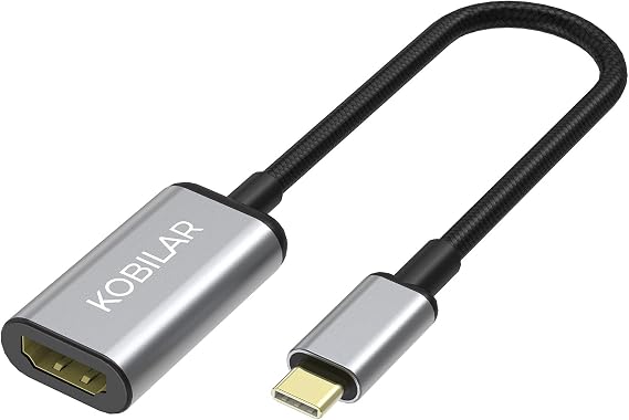 USB C to HDMI Adapter - High Resolution(4K@60Hz) Type C to HDMI Aluminum Shell with 30-Micron Gold Plug for Apple iPad MacBook Pro/Air,Thunderbolt 4/3,Galaxy/Monitor