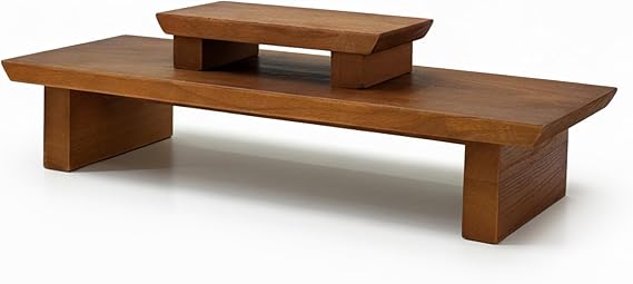 Japanese Floor Table Meditation Altar Table Solid Wood, Wooden Low Meditation Table for Sitting on the Floor, Small Coffee & Tea Table for Home, Living Room, Office, Studio
