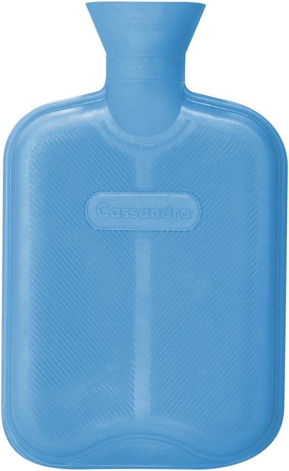 Cassandra Hot Water Bottle, Ribbed Surface Both Sides, 1.8 Litre, Colour Received Varies