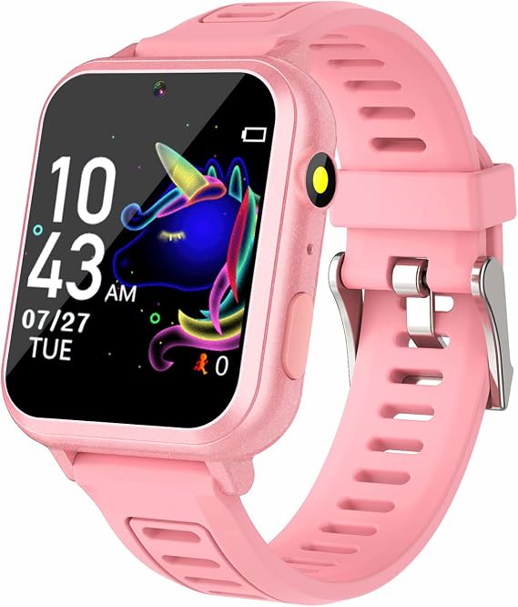 Sedzofan Smart Watch for Kids, Gift for Girls Age 6-12, 24 Puzzle Games HD Touchscreen Kids Watches with MP3 Music Video Pedometer Flashlight 12/24 hr Educational Toys for 8 10 12 Year Old Girl
