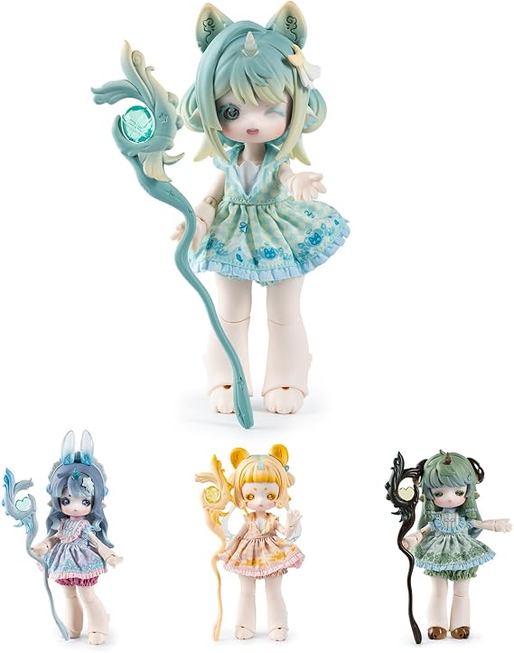 Antu Cute Beast Magic Series 4-Box Set (Contains 4 Figures No Repeat), 1/12 BJD Dolls Random Design Cute Figures Collectibles Birthday Gift