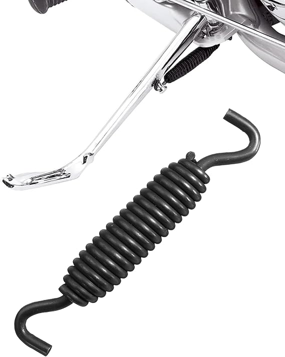 Motorcycle Parts,Car Accessories Kickstand Spring,Chrome Plated Motorcycle Kickstand Springs,Professional Motorbike Powersports Kickstands,Suitable for Most Harley Motorbike Models (Black)