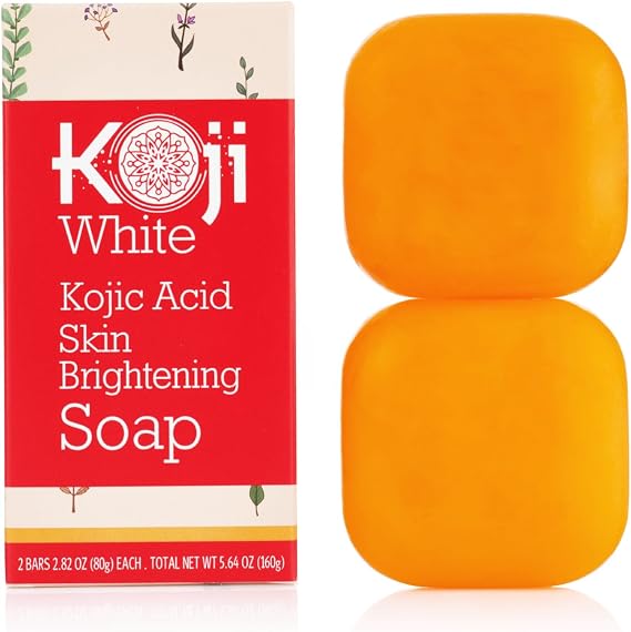 Pure Kojic Acid Skin Brightening Soap for Glowing Skin, Moisturizing for Face & Body, Even Skin Tone with Tea Tree, Coconut Oil, Vegan Soap 2.82 oz 2 Bars
