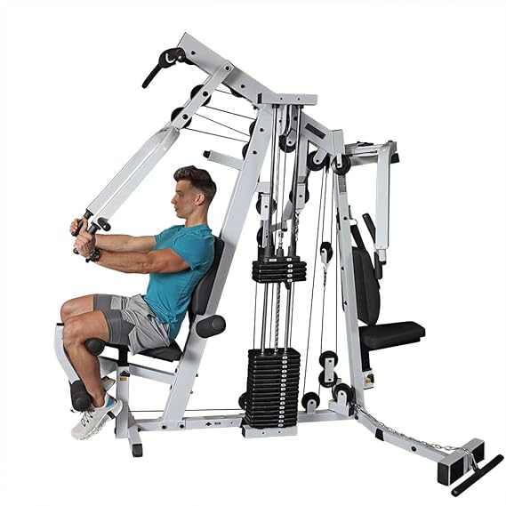Body-Solid Multi-Station, Single Weight Stack Home Gym Machine, Arm & Leg Strength Training Functional Exercise Workout Station, 210lbs. Black Weight Stacks