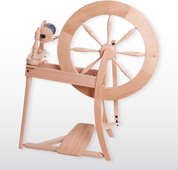 Traditional Yarn Winding Machine, Spinning Wheel Yarn, Dog Hair Wool Spinning Thread, Large Rotating Wheel 56 Cm, for Such As Fine Yarn, Coarse Yarn, Creative Yarn