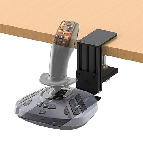 wuutyty Desk mount compatible with Thrustmaster T.Flight Hotas One/Hotas 4/Stick X,SimTask Farmstick,VelocityOne Flightstick,G Extreme 3D Pro USB Joystick,WINWING URSA MINOR Fighter/Airline Joystick