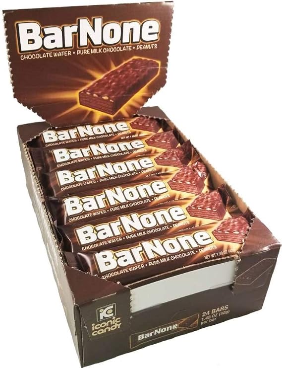 BarNone Milk Chocolate Bar | Peanuts and Chocolate Wafer | 24 Count