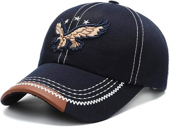 Eagle Leather Brim Baseball Cap Cotton Sports Outdoor Casual Cotton Hat