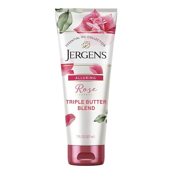 Jergens Rose Hand & Body Lotion For Dry Skin, 7 fl oz