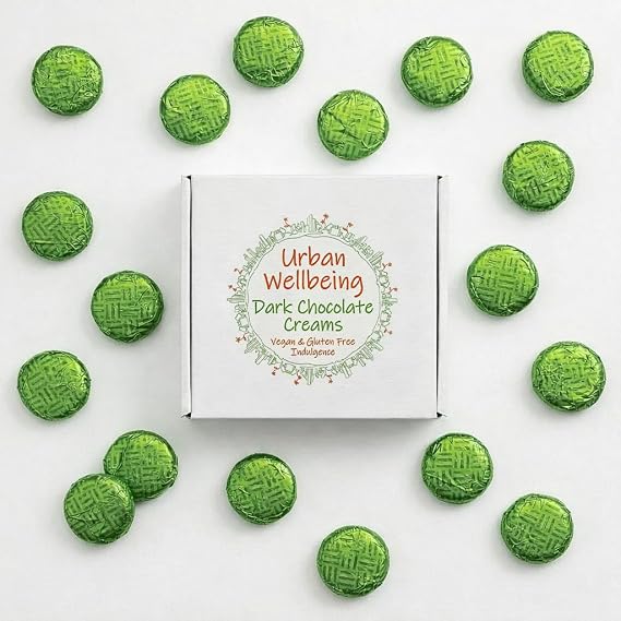 Dark Chocolate Enrobed Fondant Creams - 18 Vegan Dairy & Gluten Free Chocolates From The Urban Wellbeing Gift Store - Lemon & Lime Zest