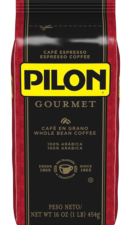 Pilon Gourmet Whole Bean Restaurant Blend Espresso Coffee, 16 Ounce