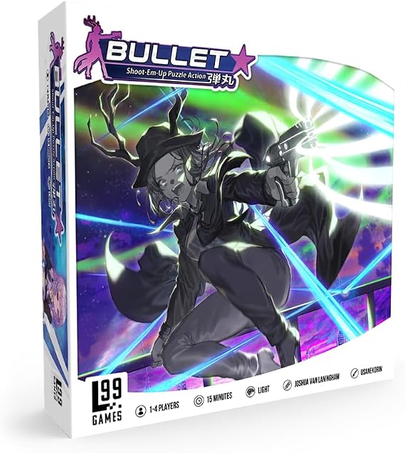 Level 99 Games Bullet Star Board Game | Fast-Paced Shoot Em Up Puzzle Action Game| Ages 12+ | 1-4 Players | Average Playtime 15 Minutes | Made, Multicolor (L99-BLT03)