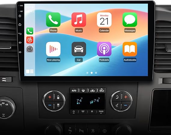 AWESAFE 4Core 64GB Car Radio Stereo for Chevy Silverado 2007-2013 Tahoe Equinox GMC Sierra Yukon 10 inch Touch Screen CarPlay Android Auto