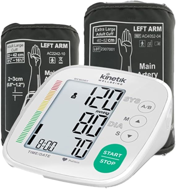 Kinetik Wellbeing Advanced Blood Pressure Monitors, Automatic Upper Arm