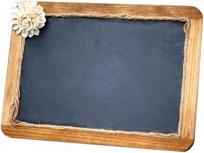 5x7 Real Slate Chalkboard with Wood Frame and Sola Flower - Chalkboards - Chalkboard Photo Prop