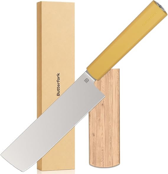 6 Inch Nakiri Knife, AR-RPM9 Steel Meat Vegetable Cleaver Knife