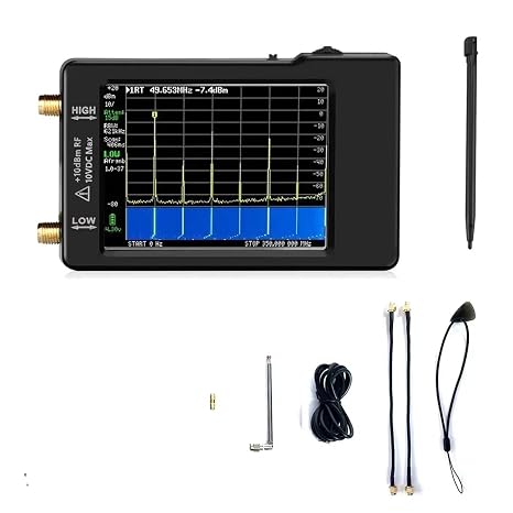 Spectrum Analyzer, Hand Held Spectrum Analyzer 2.8" Display 100kHz To 960MHz With ESD Proteced Vna