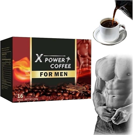 X Power Coffee,X Power Coffee for Men,The Secret To Strong Men,Energy coffee for men,Energy-boosting coffee,Power Coffee for Men,X-Power Coffee,x Power Coffee For Man (1BOX, Coffee)