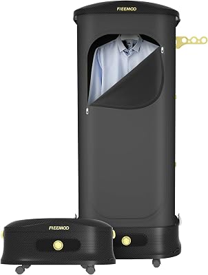 Portable Dryer, Electric Foldable Clothes Dryer with 3 Drying Mode & Intelligent Timer, 110V 1350W Standing Garment Steamer for Aroma Function, Fast Low Noise Apartments RVs Travel Black Gold